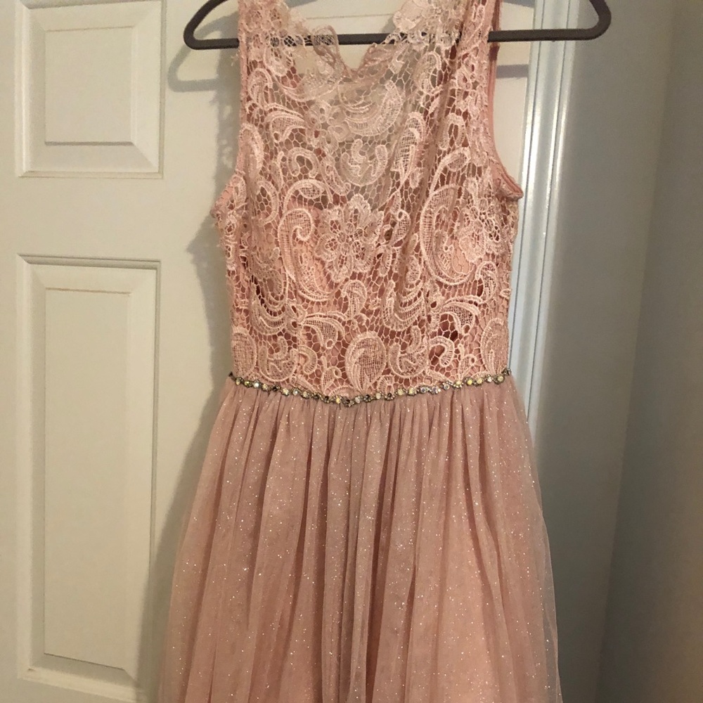 Short Pink Frill and Glitter Special Occasion